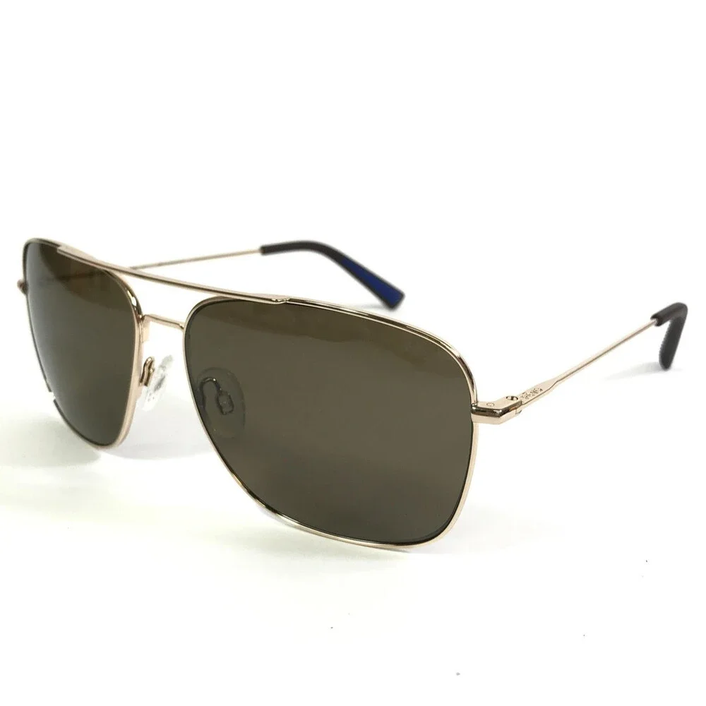 Revo Sunglasses HARBOR RE1082 01 Gold Aviators With Brown Polarized Lenses